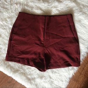 Burgundy dressy shorts